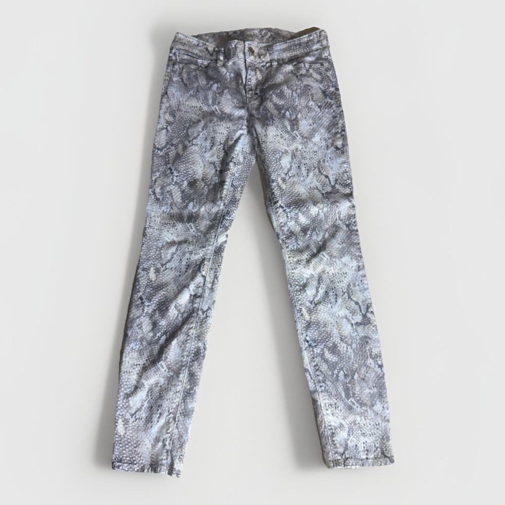 WHBM Snake Print Skinny Ankle Pants Size 2 • Stretch Snakeskin Print Trousers
